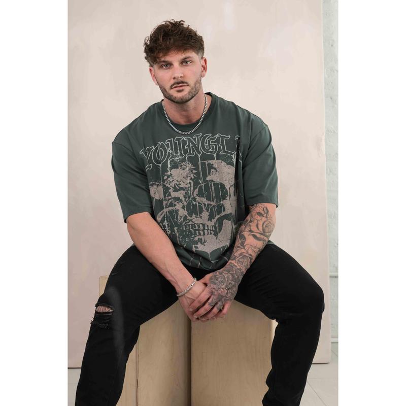 4116 - Floral Skull Tees