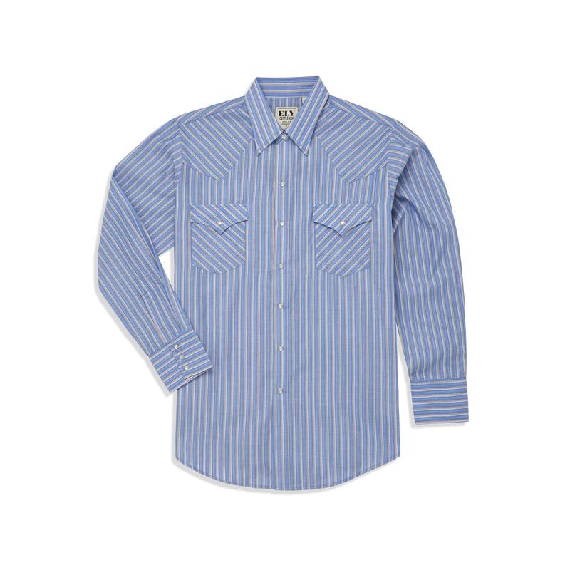 Men's Ely Cattleman Long Sleeve Stripe Western Snap Shirt