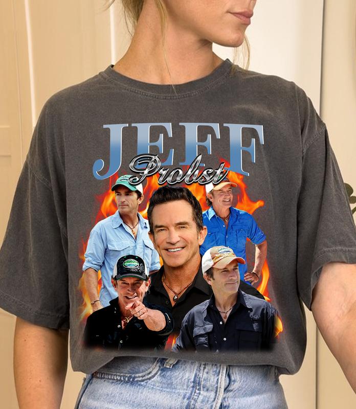 Jeff Probst Shirt, Jeff Probst Presenter Homage Shirt, Television Presenter Tee,TV Producer Shirt Menswear Streetwear Man Casual Shortsleeve Crewneck Tshirt Tops