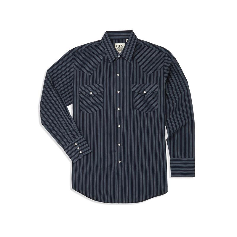 Men's Ely Cattleman Long Sleeve Stripe Western Snap Shirt