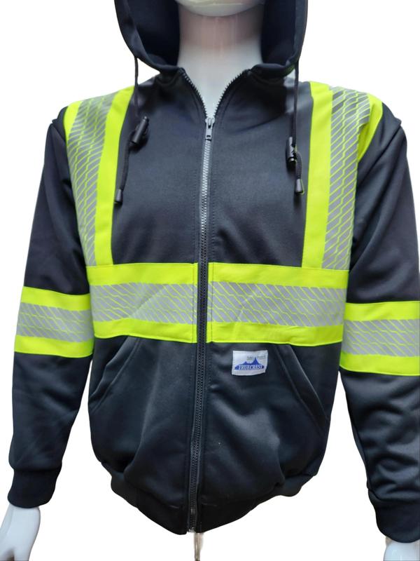 High Visibility Safety Sweaters in various colors   Class 3 Safety Sweater with Hoodie and zipper closure