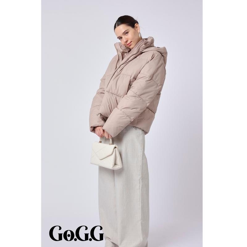 [Bargin-hunting No restocks]Go.G.G Fitted Detachable Hooded Puffer Jacket, Men's Women's Winter Basic Warm Coat with Removable Hood Zip Deep Pockets