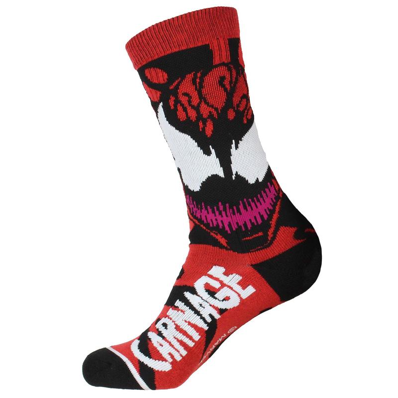 Marvel Carnage Supervillian Adult Crew Socks 1 Pair