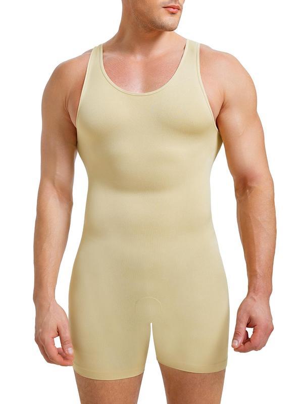 Nebility Men's Bodysuit With Open Crotch Shapewear Underwear Romper