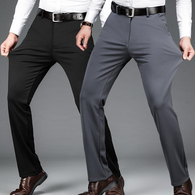 ELENCOCO Stretch Dress Pants No Iron Golf Pants Expandable Waist Flat Front Business Casual Pants Menswear Trouser Underwear  Pocket