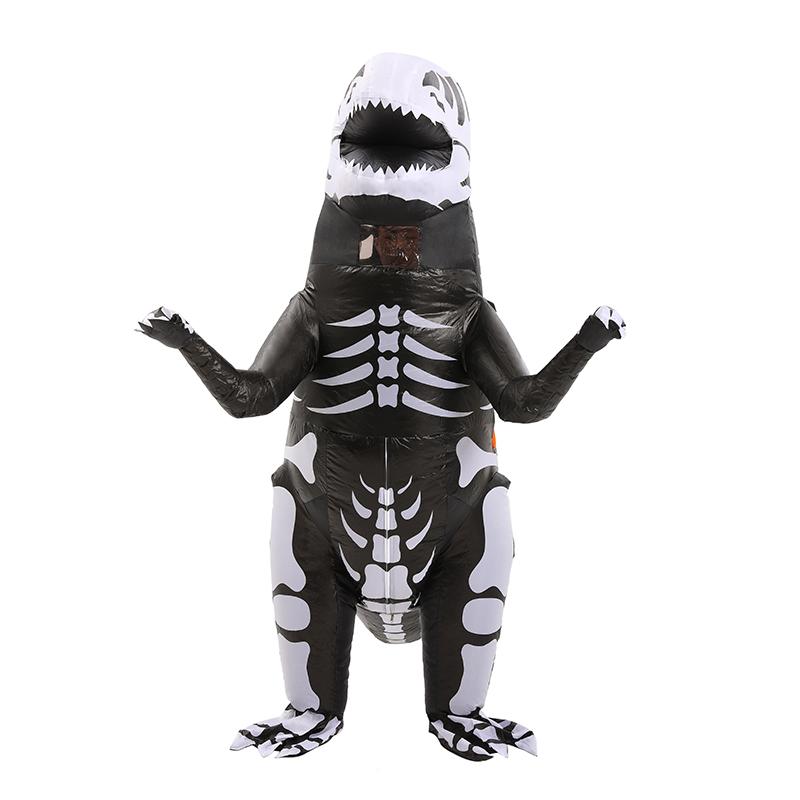 An interesting inflatable adult dinosaur skeleton costume trex an interesting carcharias costume for a role play party