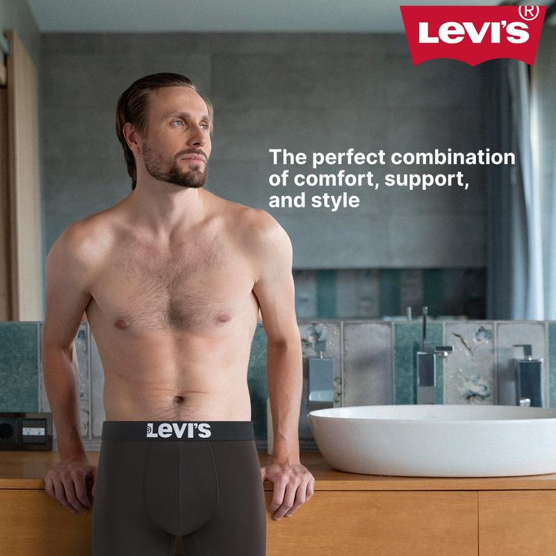 Levi's Mens Underwear 6 Pack Mens Boxer Briefs for Men Soft Stretch Microfiber