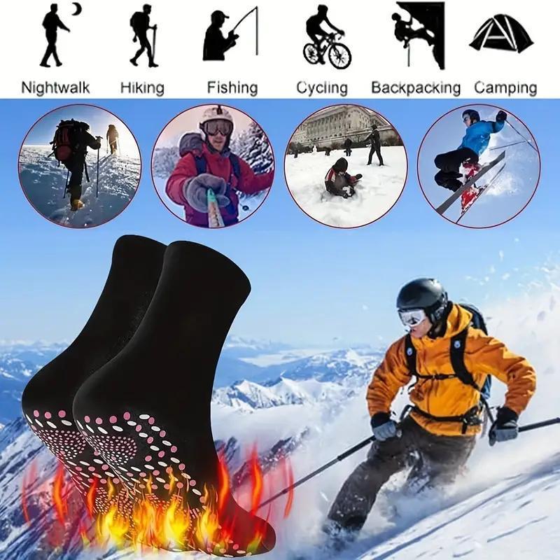 Christmas Self-heating Foot Massage Socks, 3 Pairs Comfortable Warm Massage Socks, Foot Care Socks for Men & Women, Sports & Outdoor Accessories