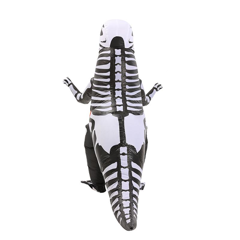 An interesting inflatable adult dinosaur skeleton costume trex an interesting carcharias costume for a role play party