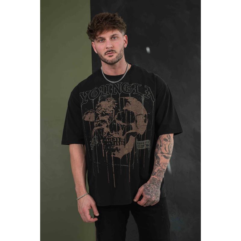 4116 - Floral Skull Tees