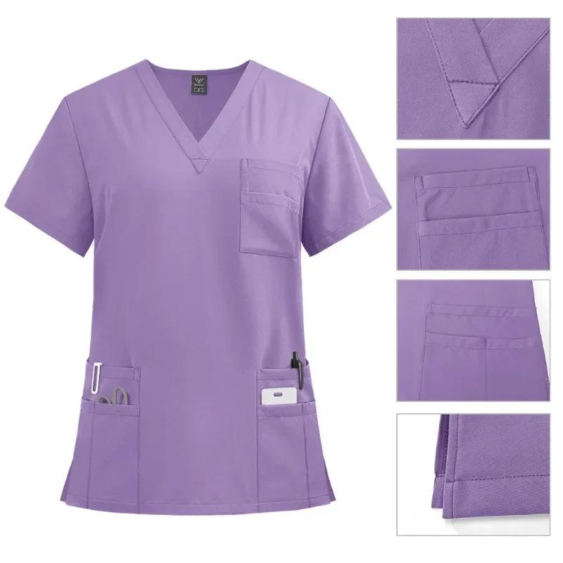 Unisex Medical Uniforms Men Women Nursing Clothes Beauty Costume Nurse Scrubs Sets Doctor Dentist Workwear Clinical Tops Pants