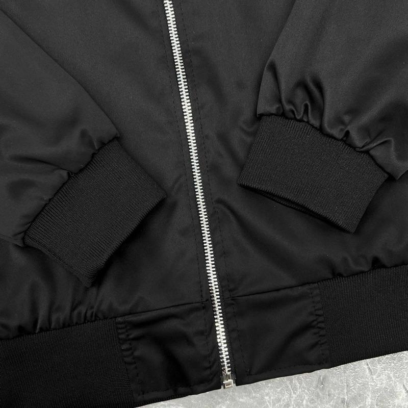 Unisex Chrome Hearts Windbreaker with Roman Letter Embroidery and Fuzzy Cross Detail, Oversized Fit,sports, stadium, fashion, luxury