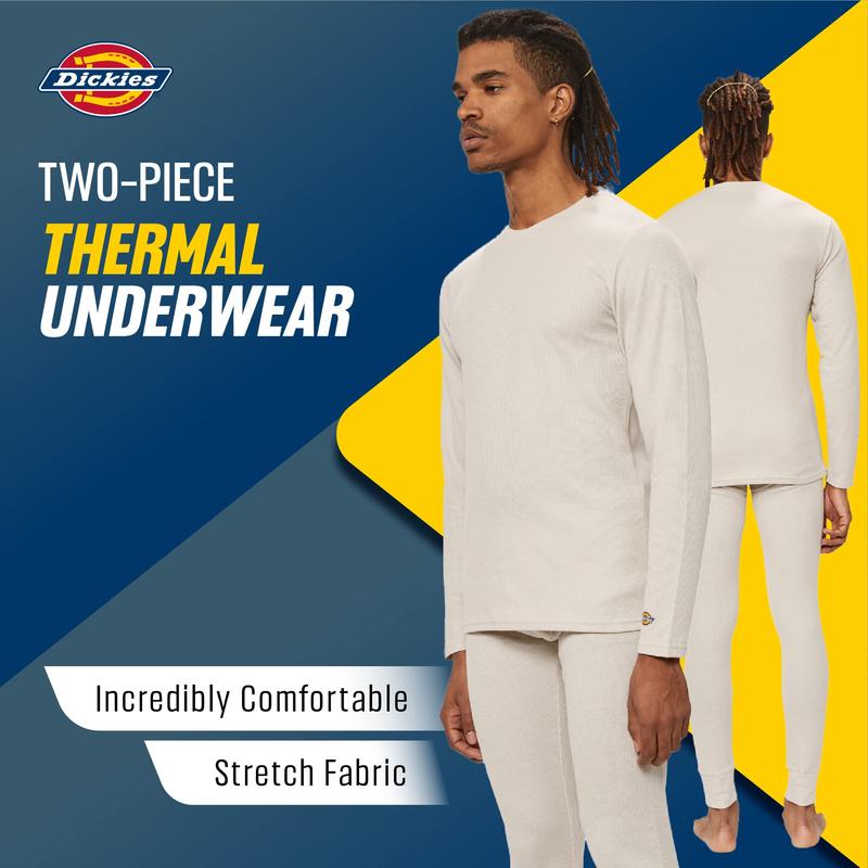 Dickies Mens Long Johns Thermal Underwear Set, 2 Piece Cold Weather Base Layer Set for Men