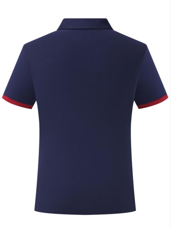 Men's Cartoon Cigarette Print Short Sleeve Polo Shirt, Regular Fit Casual Button Front Polo Collared Top for Summer, Fashion Men's Clothes for Daily Wear