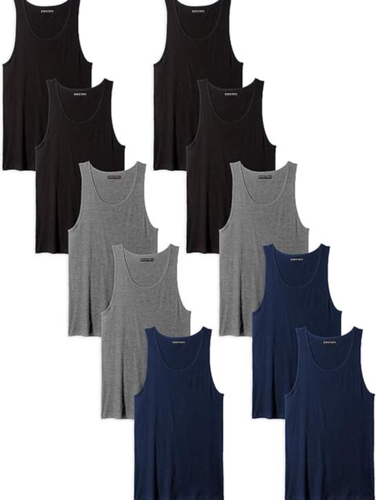 Andrew Scott Men's A Shirt Tanks | Cotton Tank Top Athletic Undershirts | Multi Packs & Colors