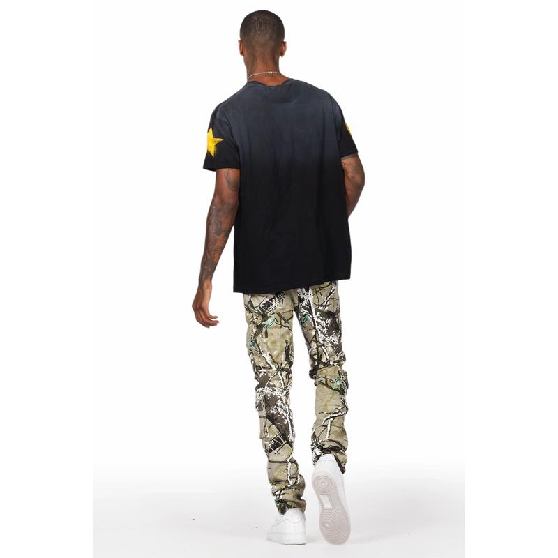 Adril Tree Camo Skinny Fit Cargo Jean