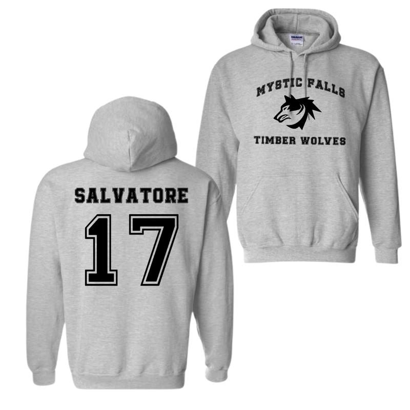 The Vampire Diaries inspired Hoodies, Mystic Falls Salvatore 17 Front And Back, Vampire Diaries Shirt