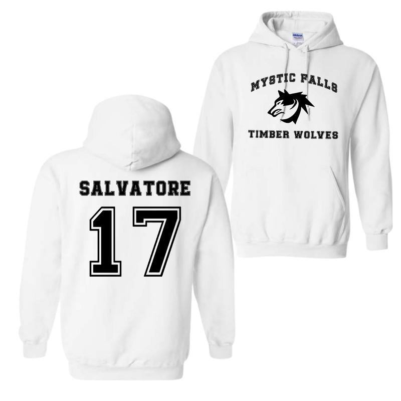 The Vampire Diaries inspired Hoodies, Mystic Falls Salvatore 17 Front And Back, Vampire Diaries Shirt