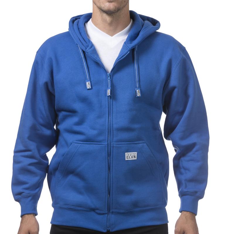 Pro Club Men's Heavyweight Full Zip Fleece Hoodie