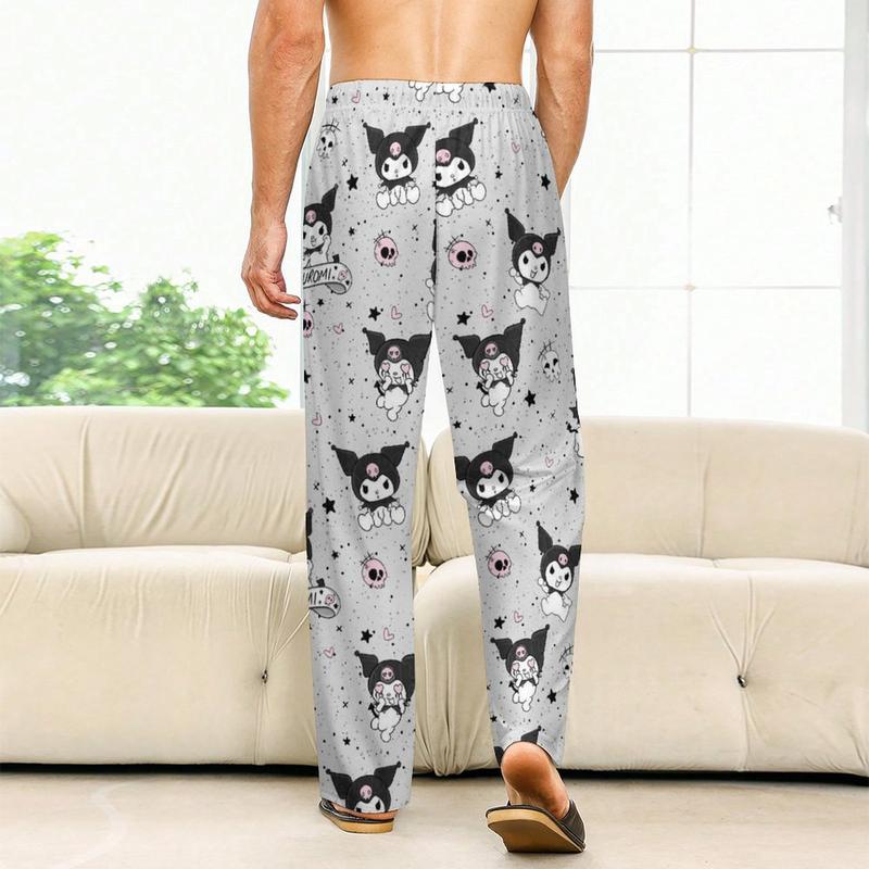 Casual Pajama Pants Kuromi Pant Stylish and Comfy for Men & Women Drawstring Lounge Bottoms Pants for All Seasons