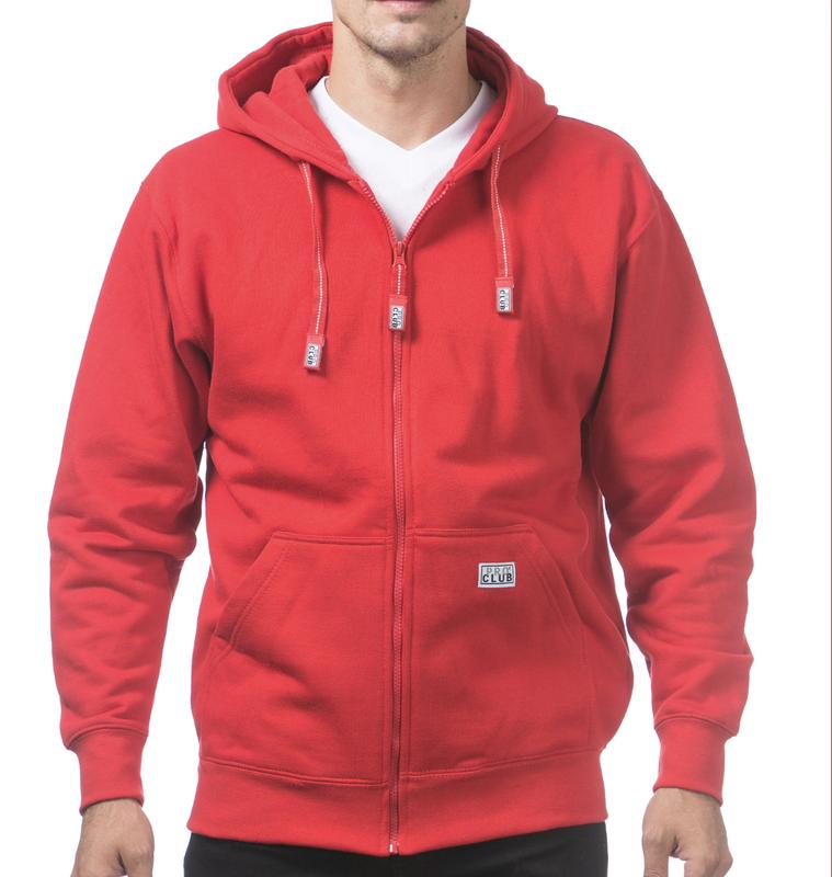 Pro Club Men's Heavyweight Full Zip Fleece Hoodie