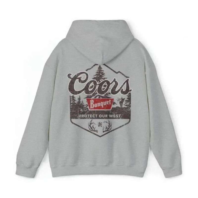 Coors Banquet Elk Hoodie, Coors Hunting Sweatshirt, Coors Banquet Protect the West, Coors Antler Shirt, Hunting Shirt, Gifts for Him