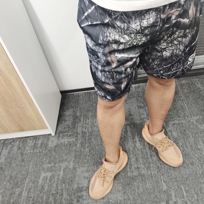 Camouflage Camo Shorts New casual comfort Old tree high waist shorts Men's muscle fitness quarter pants mesh breathable, men'sand women's elastic shorts Menswear Underwear Tropical Trouser Polyester Stylish Loose Workout