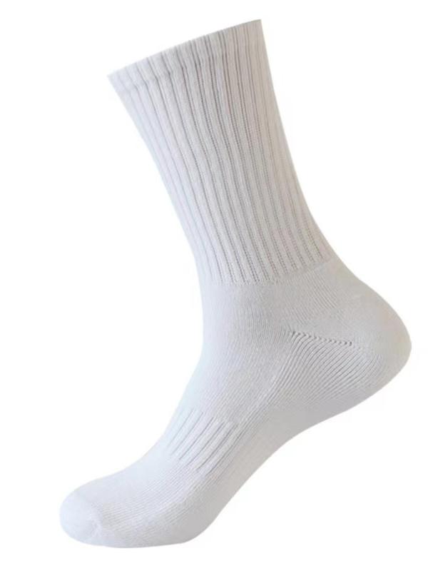 Men's Cross Print Crew Socks, Casual Comfy Breathable Mid-calf Socks for Daily Wear, Men's Socks for All Seasons