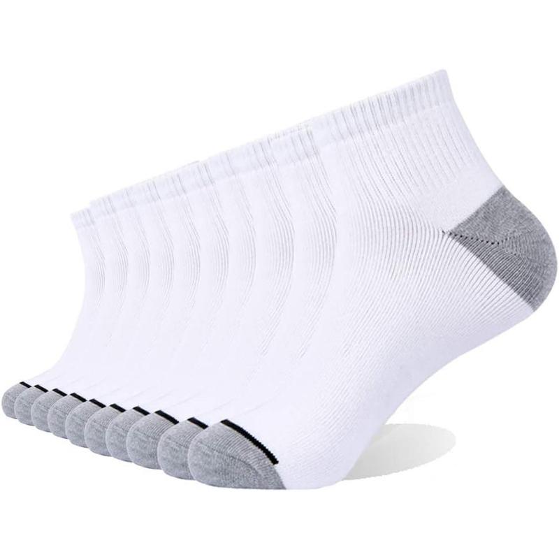 10 Pack Men's Cotton Moisture Wicking Cushion Low Cut Socks Menswear Ribbed