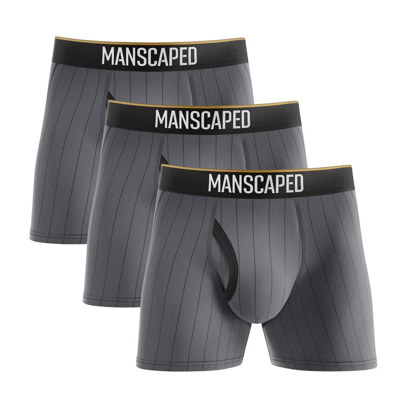 MANSCAPED® Boxers 2.0 Men’s Premium Anti-Chafe Athletic Performance Boxer Briefs, Tagless with Signature Jewel Pouch™ Fabric Menswear