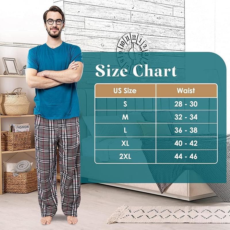 Mens pajama pants big and tall-plaid mens pajama bottoms-Mens lounge pants with pockets