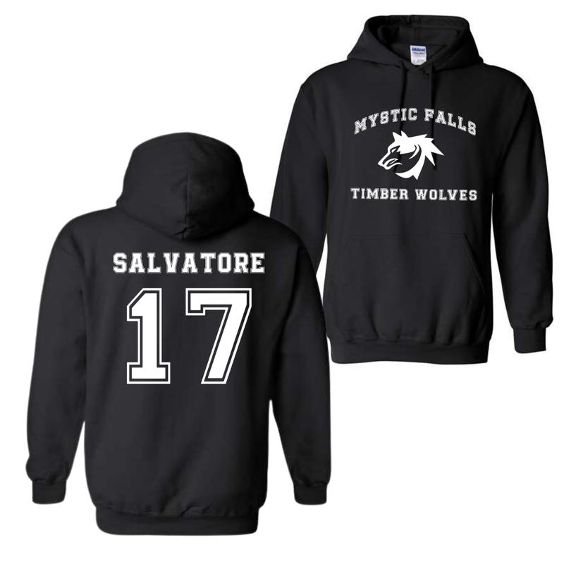 The Vampire Diaries inspired Hoodies, Mystic Falls Salvatore 17 Front And Back, Vampire Diaries Shirt