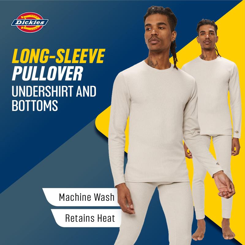 Dickies Mens Long Johns Thermal Underwear Set, 2 Piece Cold Weather Base Layer Set for Men