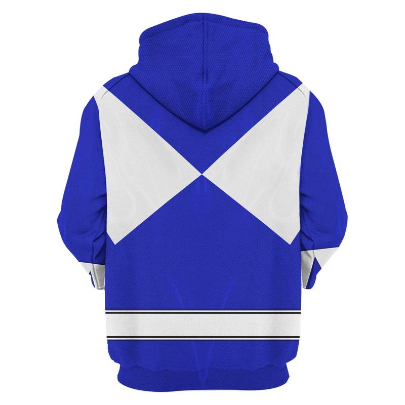 Blue Ranger Mighty Morphin Hoodies Sweatshirt T-shirt Hawaiian Halloween Cosplay