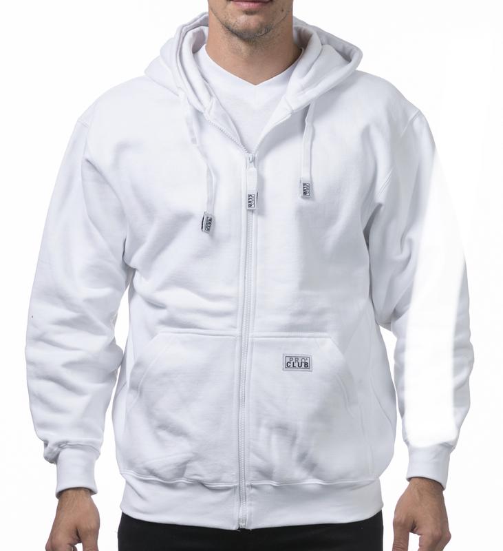 Pro Club Men's Heavyweight Full Zip Fleece Hoodie