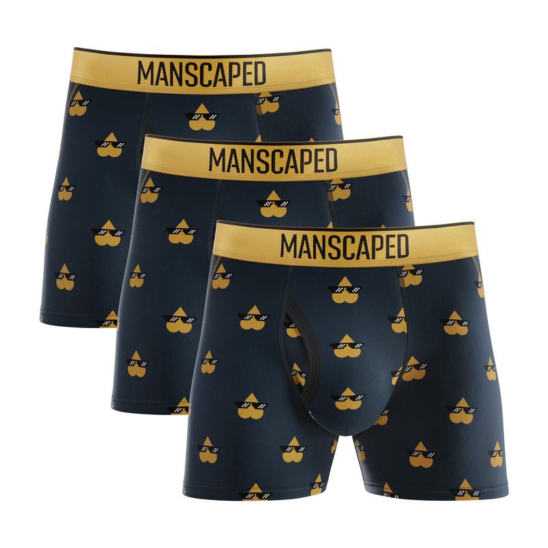 MANSCAPED® Boxers 2.0 Men’s Premium Anti-Chafe Athletic Performance Boxer Briefs, Tagless with Signature Jewel Pouch™ Fabric Menswear