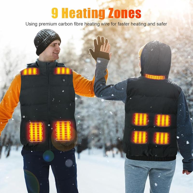 Universal Heated Vest for Men & Women, 3 Temperature Settings, Promotes Blood Circulation, Perfect for Cold Weather & Holiday Gifts,Adjustable for All-Day Comfort Menswear Casual Tropical Sleeveless