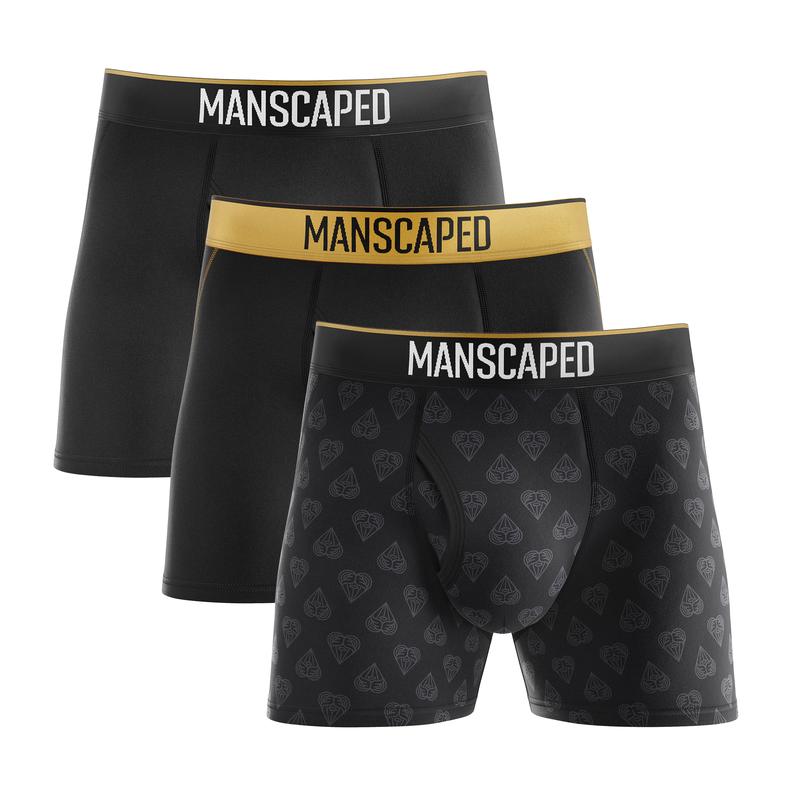 MANSCAPED® Boxers 2.0 Men’s Premium Anti-Chafe Athletic Performance Boxer Briefs, Tagless with Signature Jewel Pouch™ Fabric Menswear