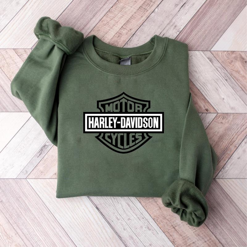 Harley Davidson Motorcycles Classic Biker Style Enthusiasts Sweatshirt, T-Shirt, Hoodie, Clothing Tops Full Color Classic Cotton Menswear Pullover Unisex