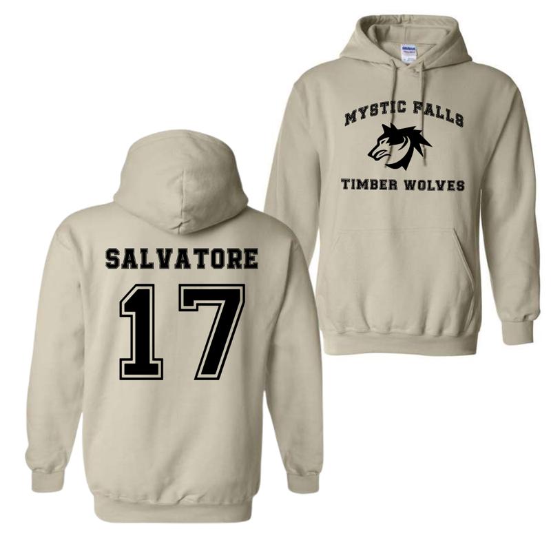 The Vampire Diaries inspired Hoodies, Mystic Falls Salvatore 17 Front And Back, Vampire Diaries Shirt