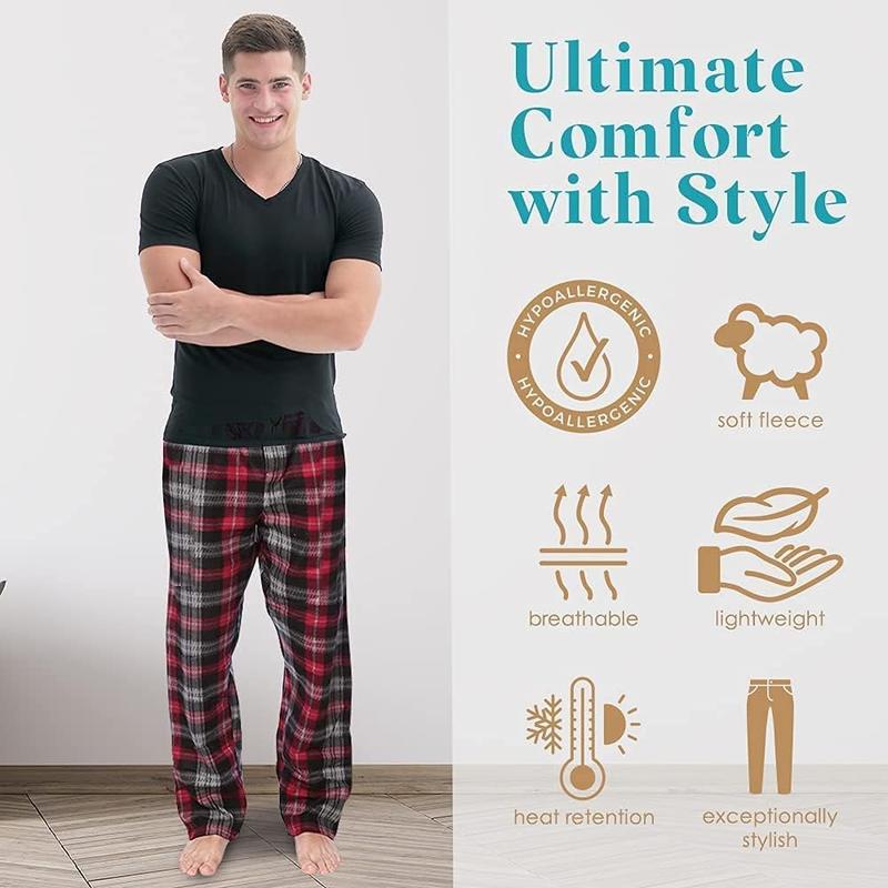 Mens pajama pants big and tall-plaid mens pajama bottoms-Mens lounge pants with pockets