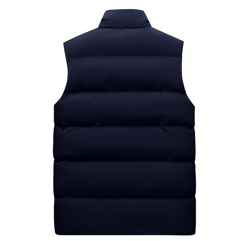 Cozy Winter Vest - Soft, Fleece-Lined, Water-Resistant, Zip-Up Design with Stand Collar, Multiple Zipper Pockets for Men - Perfect for Fall and Winter Outdoor Activities