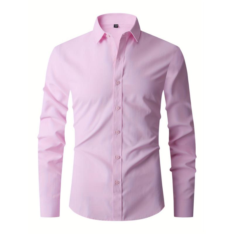 Premium Mens Long Sleeve Button Up Shirt - Stylish Semi-formal Wear for Spring Summer - Breathable, Versatile, Perfect for Business and Casual Occasions