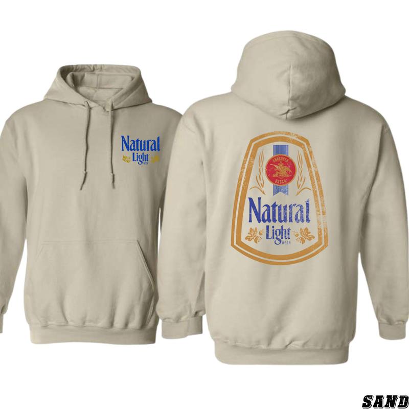 Natural Light Hoodie, Iconic Beer Label Design, Perfect for Beer Enthusiasts, Ideal for Casual Comfort, Cozy and Classic, Unisex Hoodie for Men and Women , Street Life Style