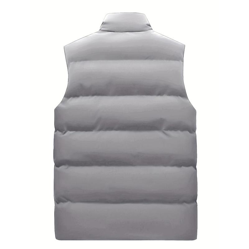 Cozy Winter Vest - Soft, Fleece-Lined, Water-Resistant, Zip-Up Design with Stand Collar, Multiple Zipper Pockets for Men - Perfect for Fall and Winter Outdoor Activities