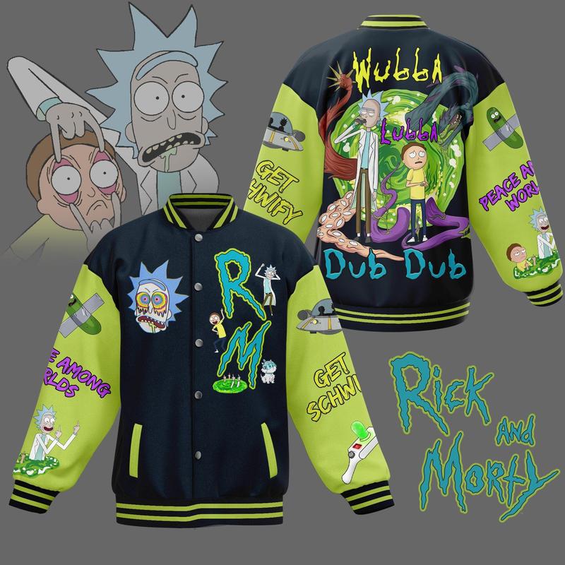 Rick And Morty New Bomber Baseball Jacket For Fan Outdoor unisex Bomber Baseball Jacket