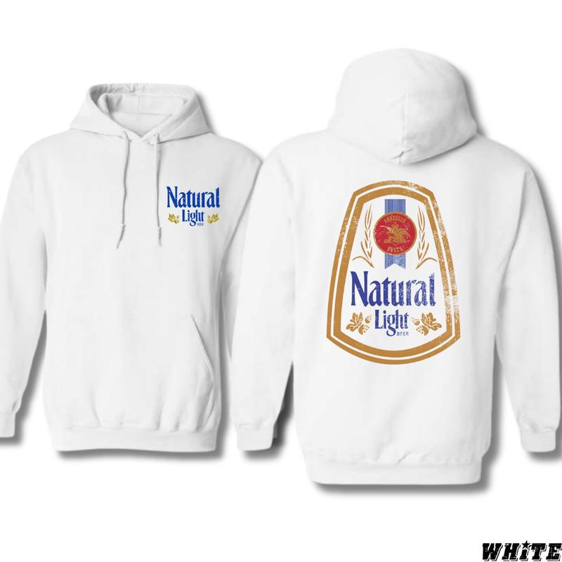 Natural Light Hoodie, Iconic Beer Label Design, Perfect for Beer Enthusiasts, Ideal for Casual Comfort, Cozy and Classic, Unisex Hoodie for Men and Women , Street Life Style