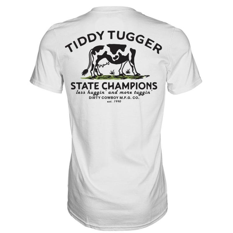 TIDDY TUGGER 1990 State Champions Vintage Men’s Shirt, State Champions T-shirt,  Funny Cow Shirt, Dirty Cowboy MFG Co Shirt, Unisex Casual Shirt For Men