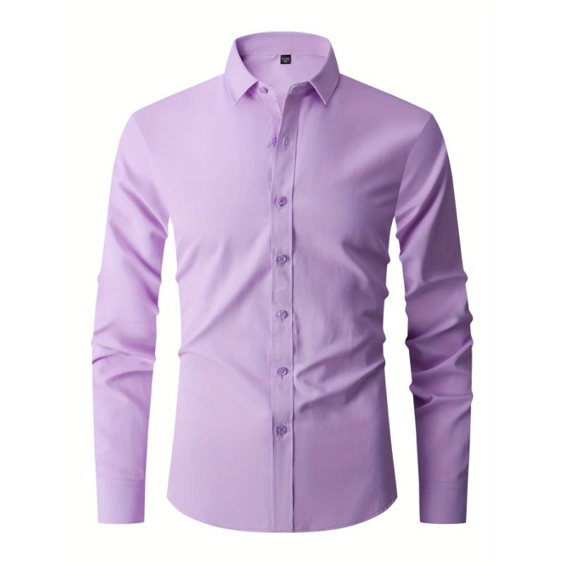 Premium Mens Long Sleeve Button Up Shirt - Stylish Semi-formal Wear for Spring Summer - Breathable, Versatile, Perfect for Business and Casual Occasions