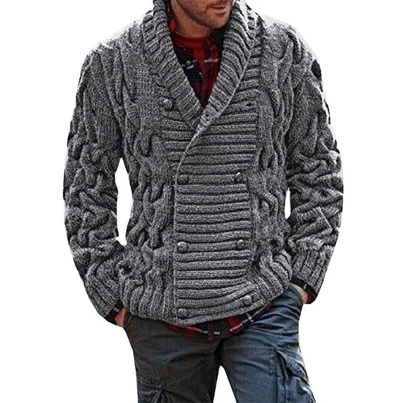 Winter Autumn Men Cardigan Sweater Men's V Neck Warm Knitting Sweaters Male Casual Slim Fit Jumper Clothes Jacket Coat Male 2021